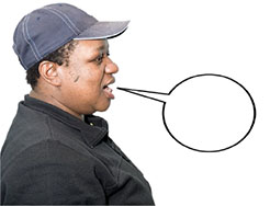 A lady with a speech bubble representing what you have to say about how you live you life is really important